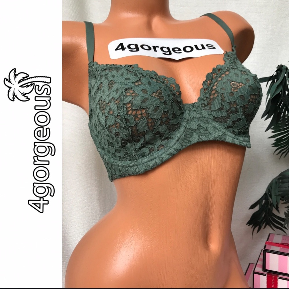 Victoria’s Secret 38,36,34 BODY BY VICTORIA PUSH UP UNLINED BRA ARMY - Picture 7 of 7
